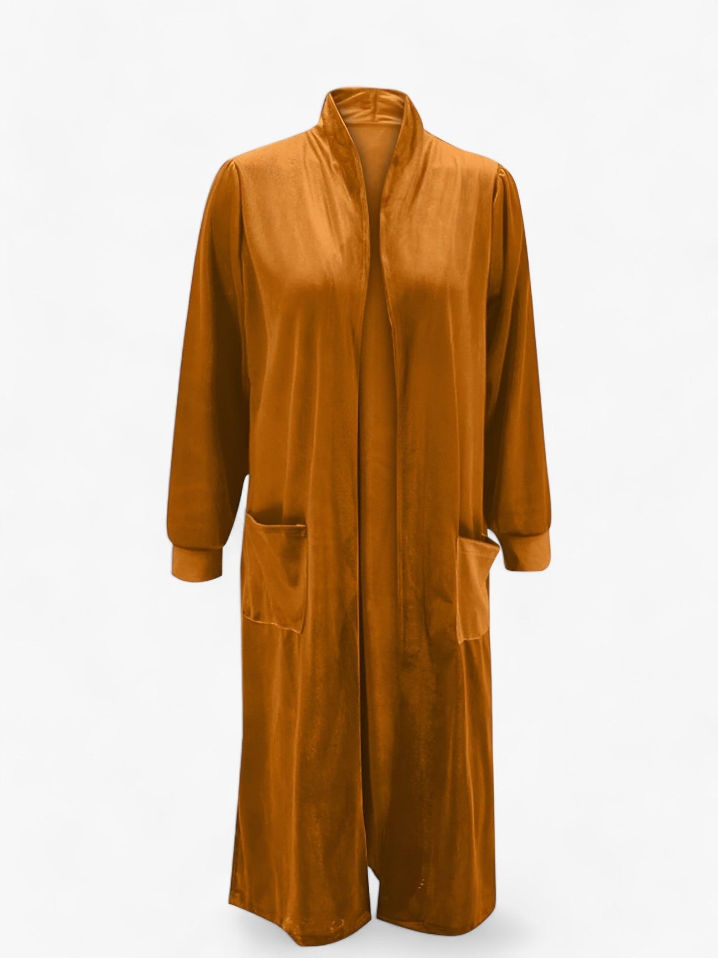 Lång Jacka Dam i Elegant Polyester med Reverskrage för Vår och Höst – Flera Storlekar 7