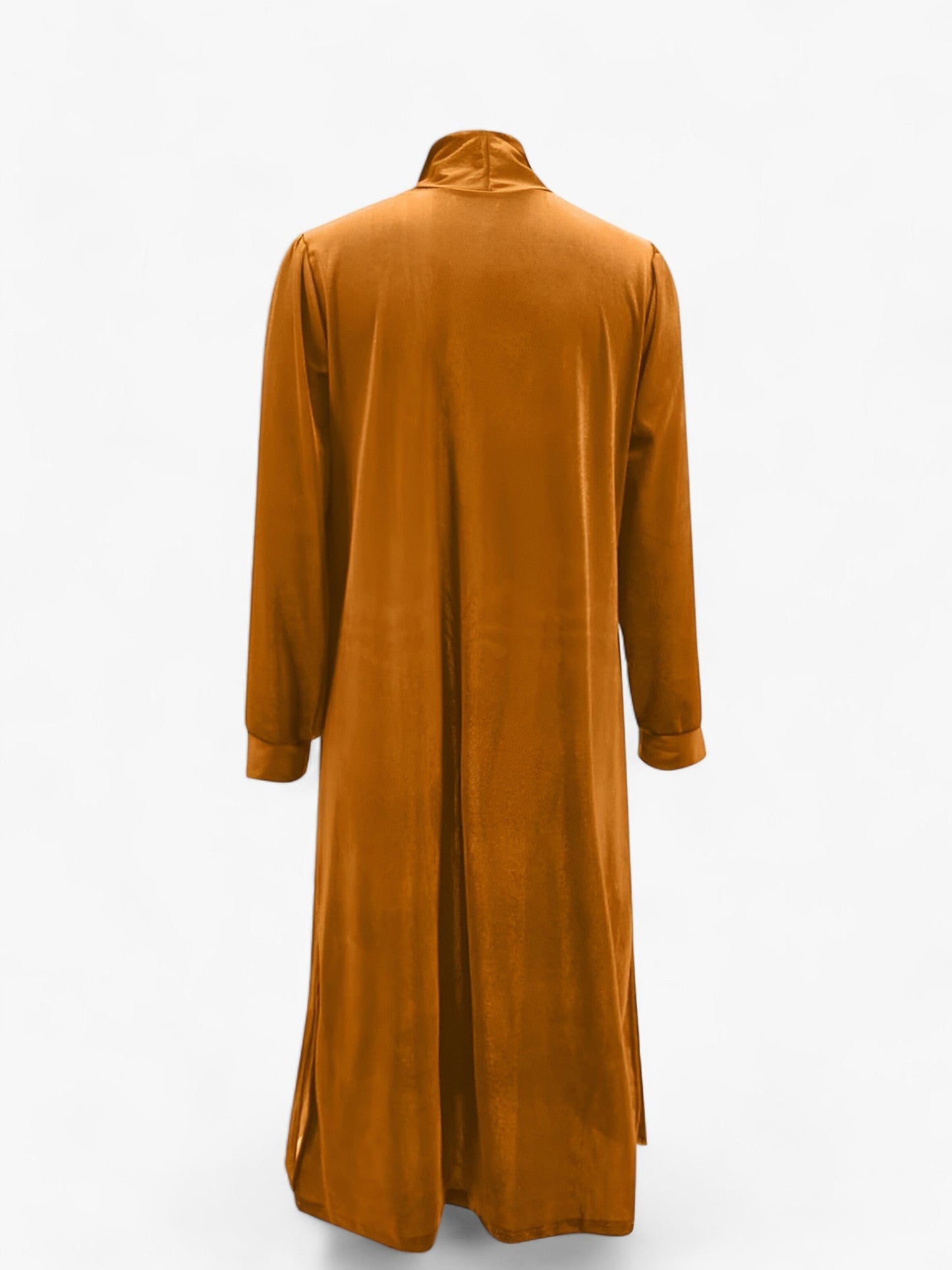 Lång Jacka Dam i Elegant Polyester med Reverskrage för Vår och Höst – Flera Storlekar 3