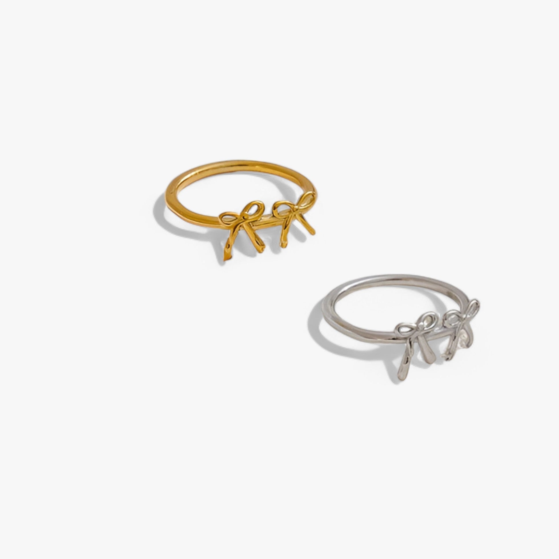 Vattentät Slingring i 18K PVD-belagt Rostfritt Stål – Elegant Silverring för Kvinnor i Flera Storlekar 4