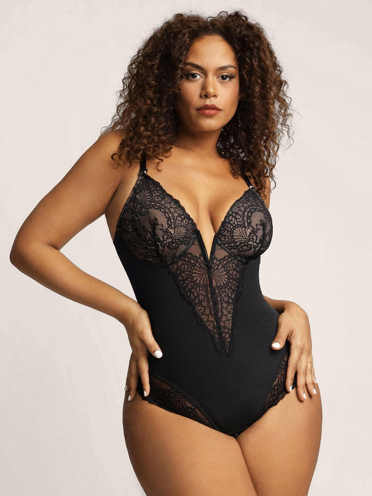 Dam Bodysuit i Spets med Elegant Design och BekvÀm Passform-1