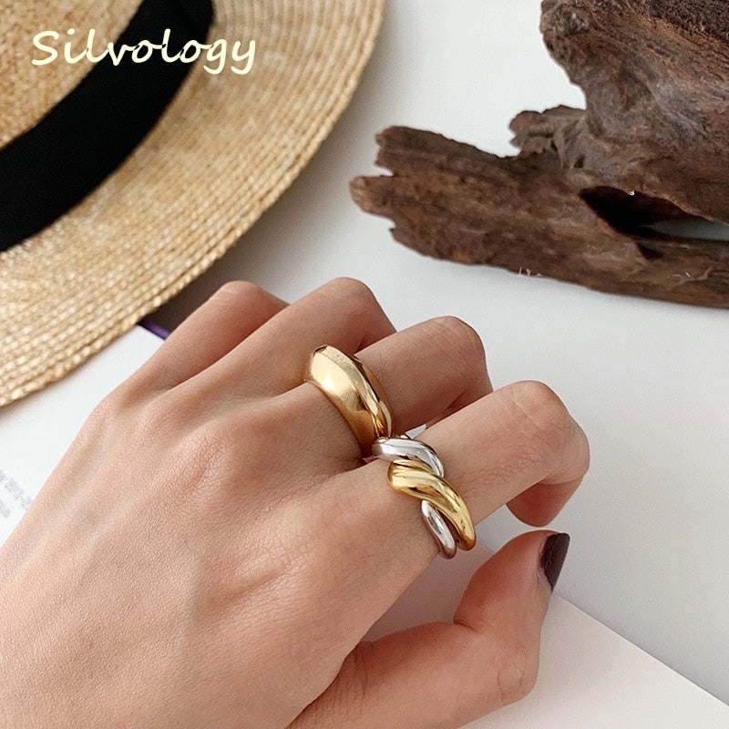 Damring Dubbel Loop 925 Sterling Silver Elegant Design-6