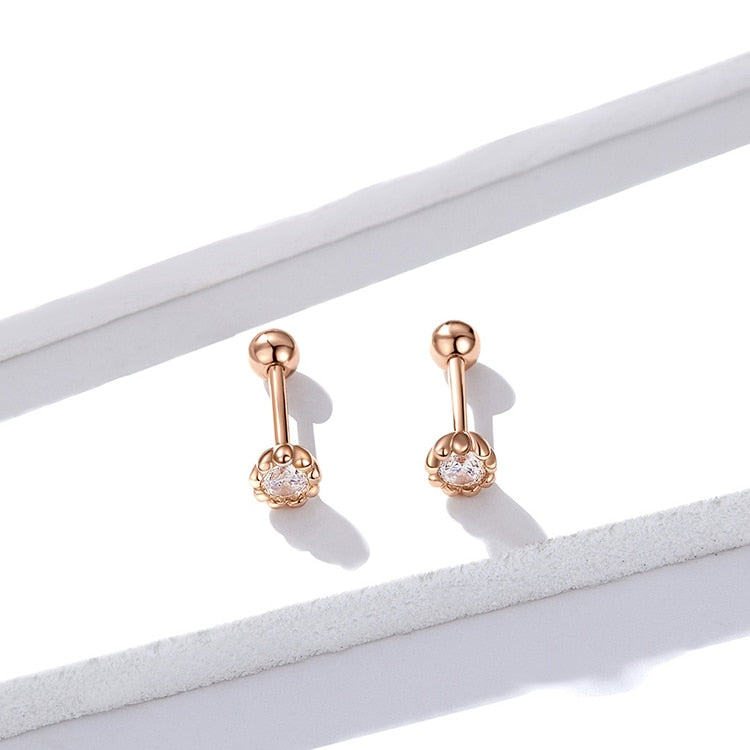 Kvinnors Örhängen Modern 925 Sterling Silver Roséguld-3