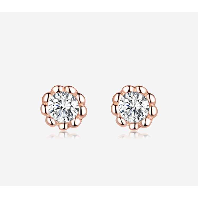 Kvinnors Örhängen Modern 925 Sterling Silver Roséguld-4