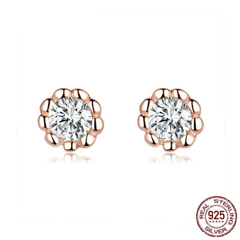 Kvinnors Örhängen Modern 925 Sterling Silver Roséguld-2