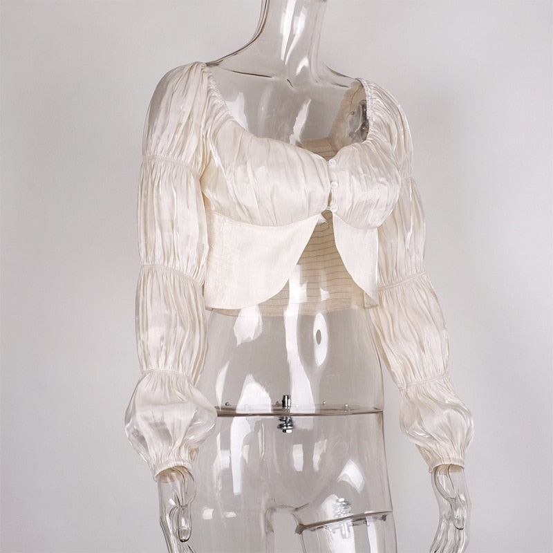 Damklänning Off-Shoulder med Lanternärm och Volang i Polyester och Spandex-2