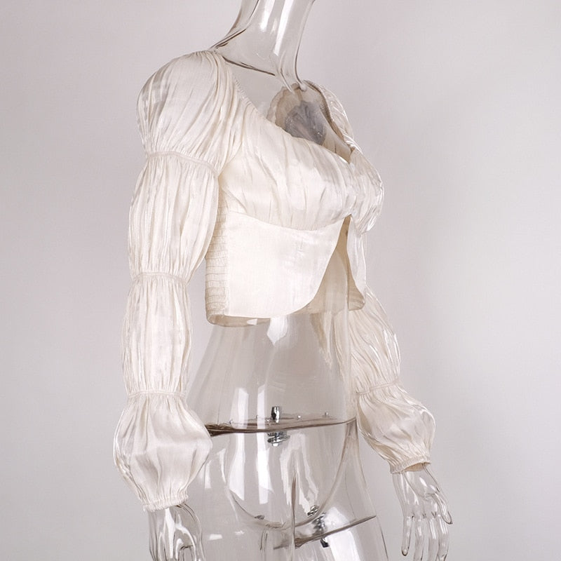 Damklänning Off-Shoulder med Lanternärm och Volang i Polyester och Spandex-4