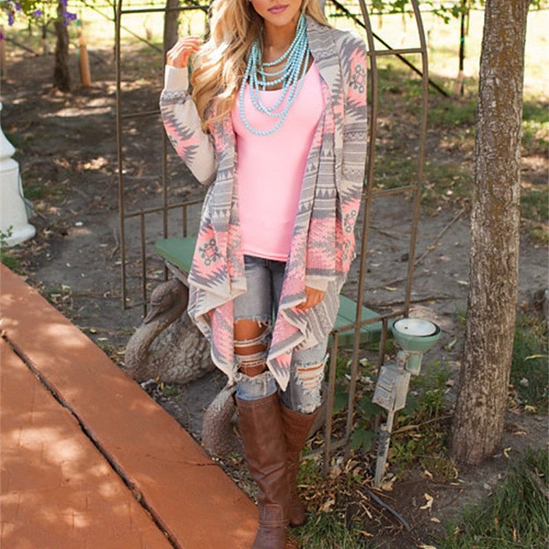 Fina Dam Klänningar Lång Klänning Med Långa Ärmar i Bomull och Polyester-4