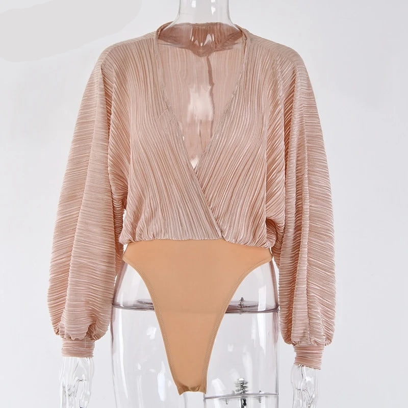 Variant image for Dam Bodysuit V-hals Långärmad Spandex-7