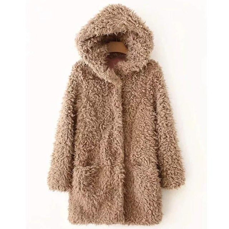 Variant image for Dam Vinterrock Teddy Fleece med Huva Elegant Midja-13