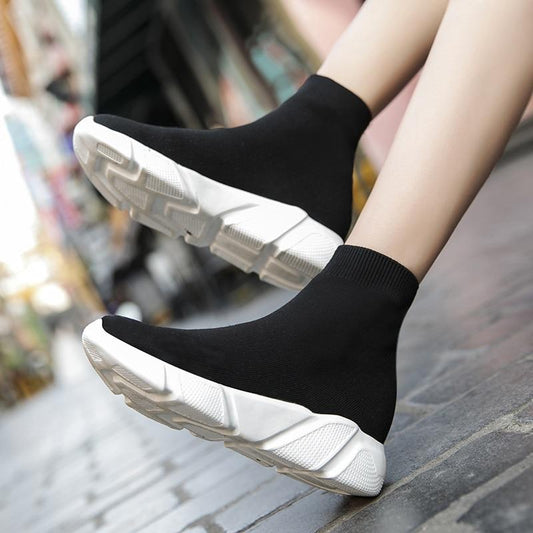 Herr Sneakers Slip-On Strumpstil Textil Komfort 1