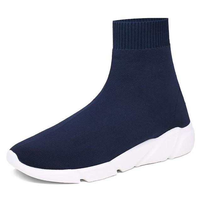 Herr Sneakers Slip-On Strumpstil Textil Komfort 11