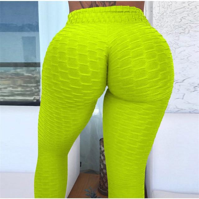 Dam Leggings Hög Midja Elastiskt Material för Träning och Vardagsbruk-5