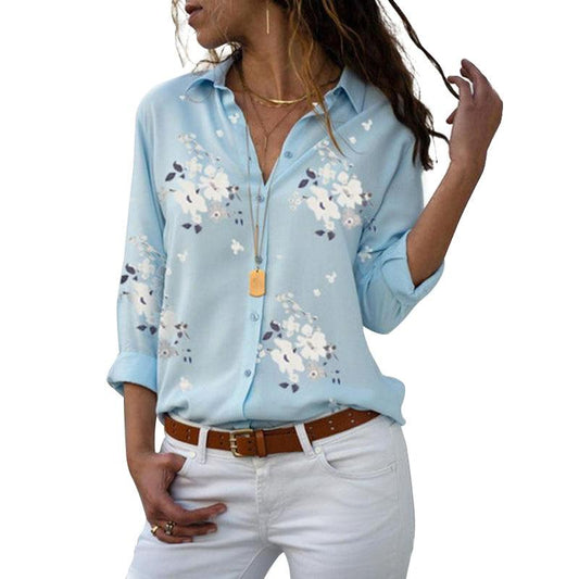 Dam Chiffongblus Elegant Polyester för Vardags och Fest-1