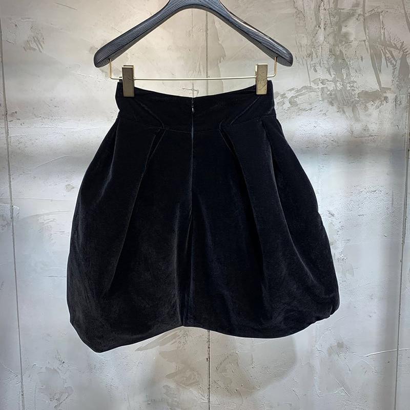 Dam Hög Midja Kjol Bomull Polyester Elegant Tidlös-5