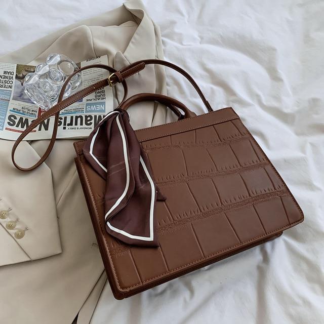 Variant image for Dam Liten Handväska Krokodilutseende Ekoläder med Gyllene Detaljer-8