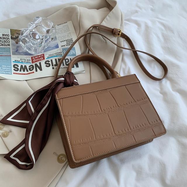 Variant image for Dam Liten Handväska Krokodilutseende Ekoläder med Gyllene Detaljer-3