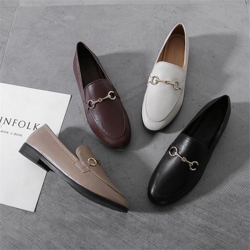 Dam Glidande Skor Minimalistisk Eco Leather-4