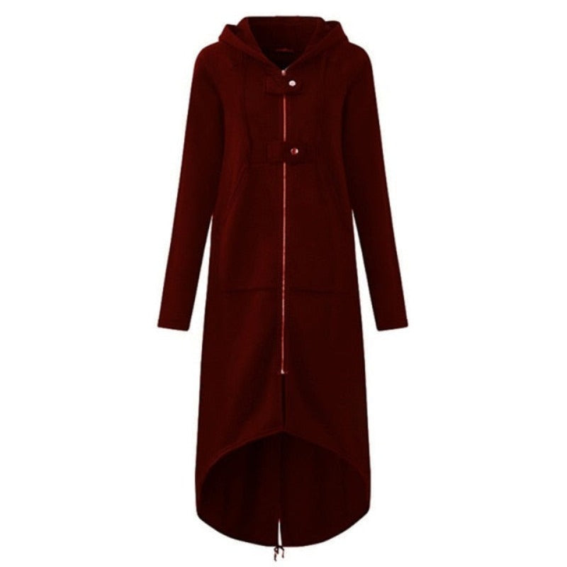 Variant image for Damer Lång Svettjacka Sportig Bomull-13