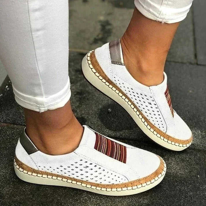 Kvinnors Sneakers Komfort Andningsbara Syntetiska Tyger-2