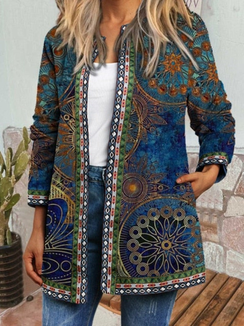 Variant image for Dam Blazer Avslappnad Lång Bomull Polyester-1