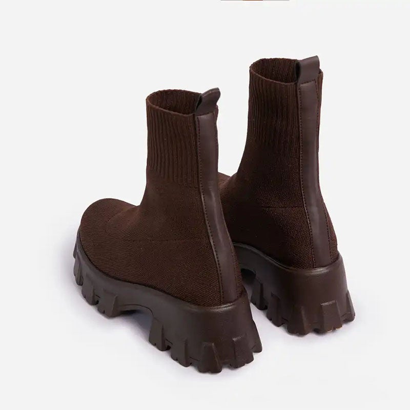 Dam Plattformstövlar Sportig Syntetisk Design-6