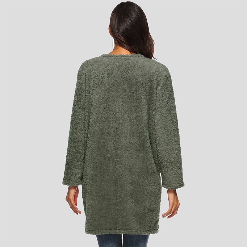 Dam Stickad Väst Mjuk Ull för Allsidig Stil-4