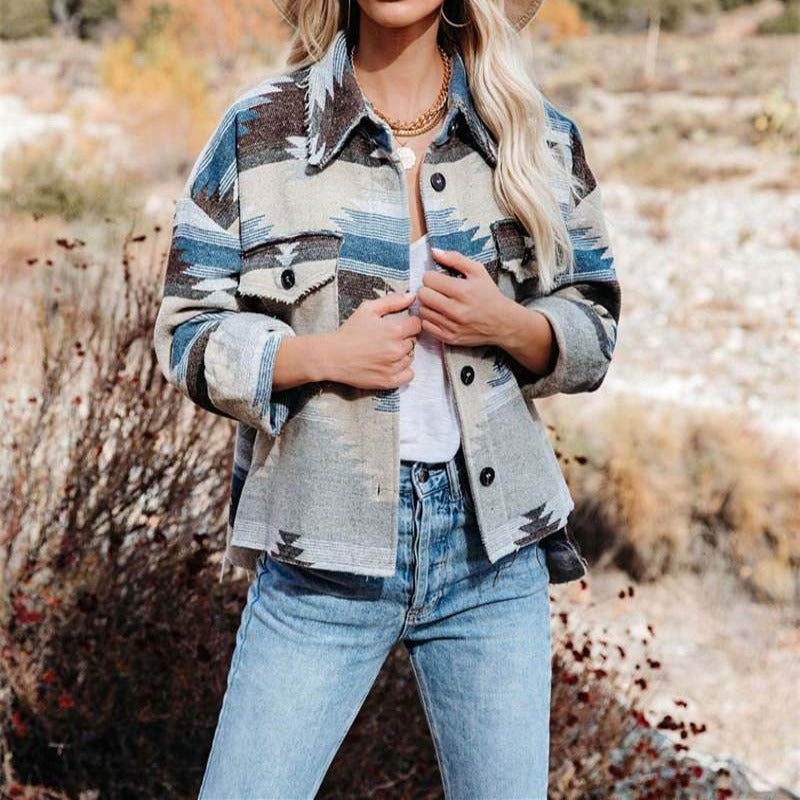 Variant image for Dam Skjortajacka med Överflödig Krage Bomull Polyester-5