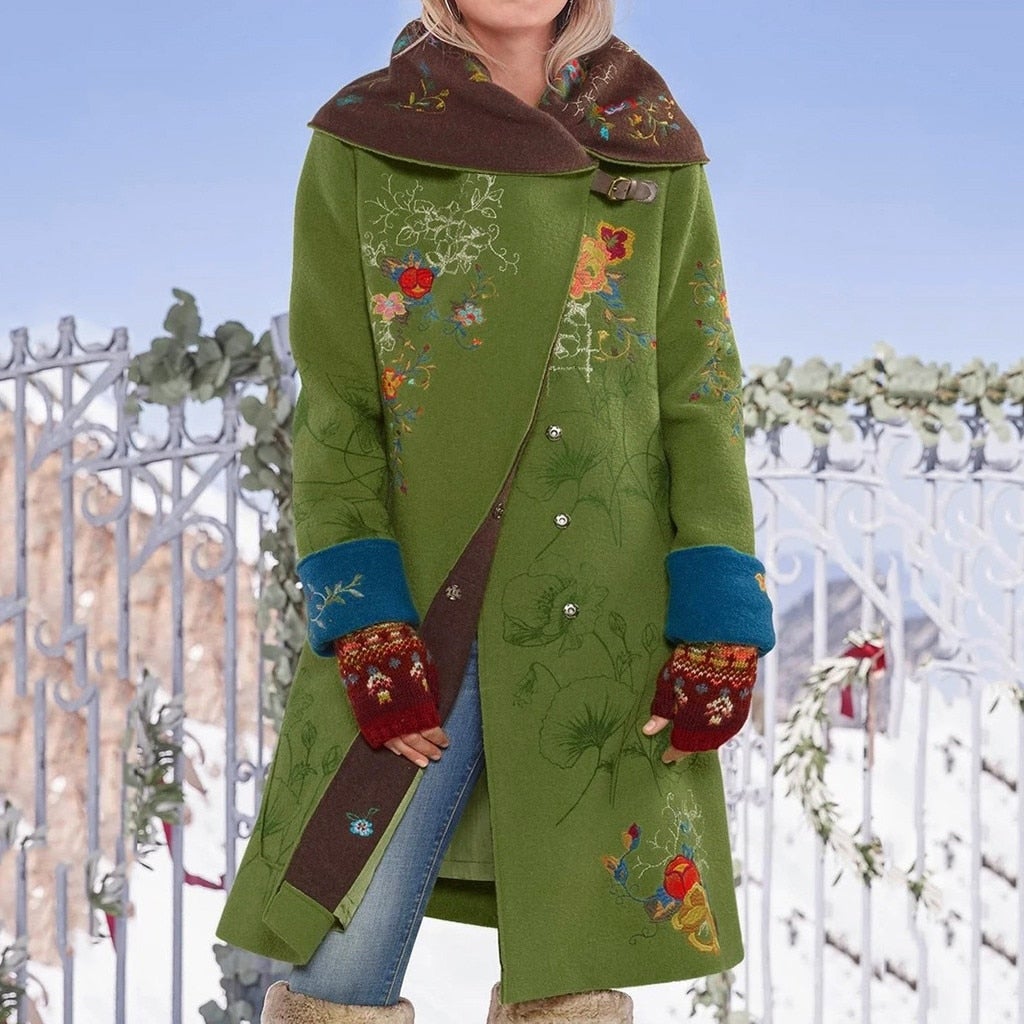 Variant image for Dam Kappa Blommönster Asymmetrisk Design Bekväm Bomull Polyester-2