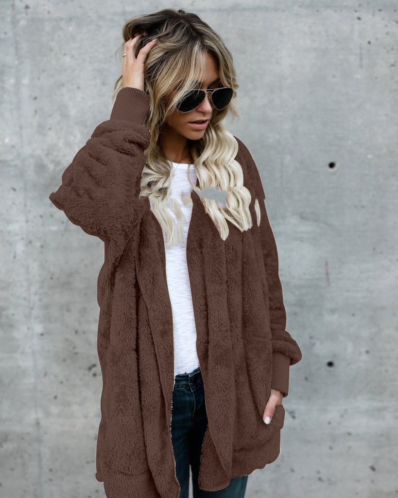 Variant image for Lång Kofta Dam Mjuk Bomull Höftlång Loose Fit-31