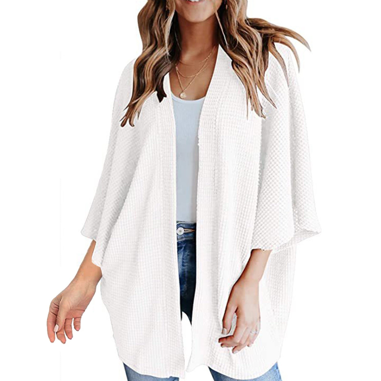 Variant image for Dam Poncho Cardigan Casual Bomull Polyester-11