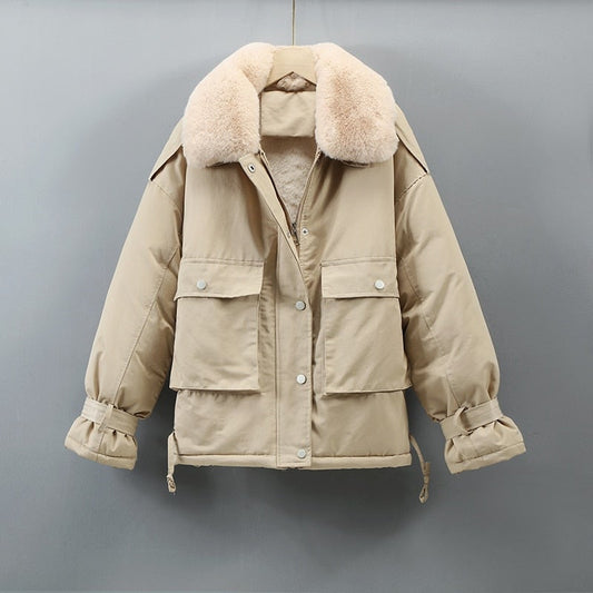 Damjacka Parka Avslappnad Syntetisk PĂ€ls Bomull Polyester-1
