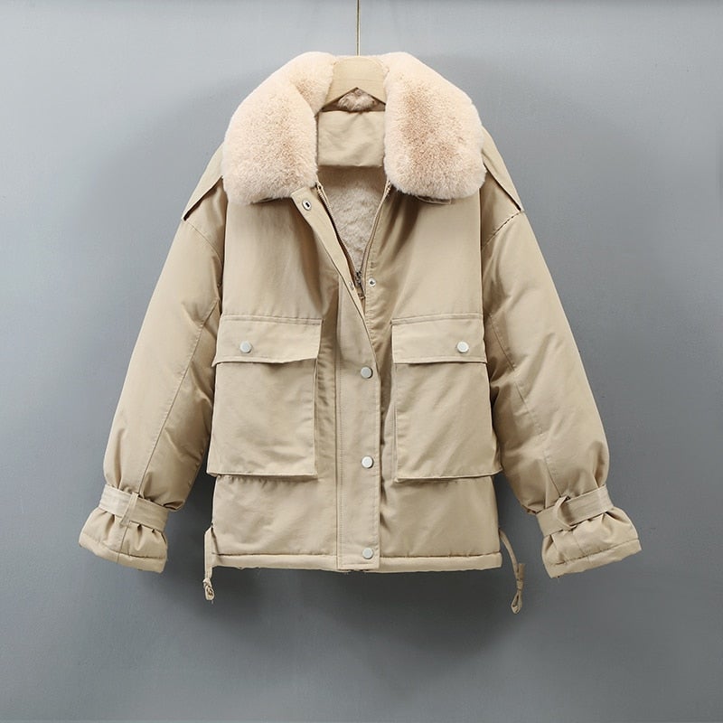 Variant image for Damjacka Parka Avslappnad Syntetisk Päls Bomull Polyester-1