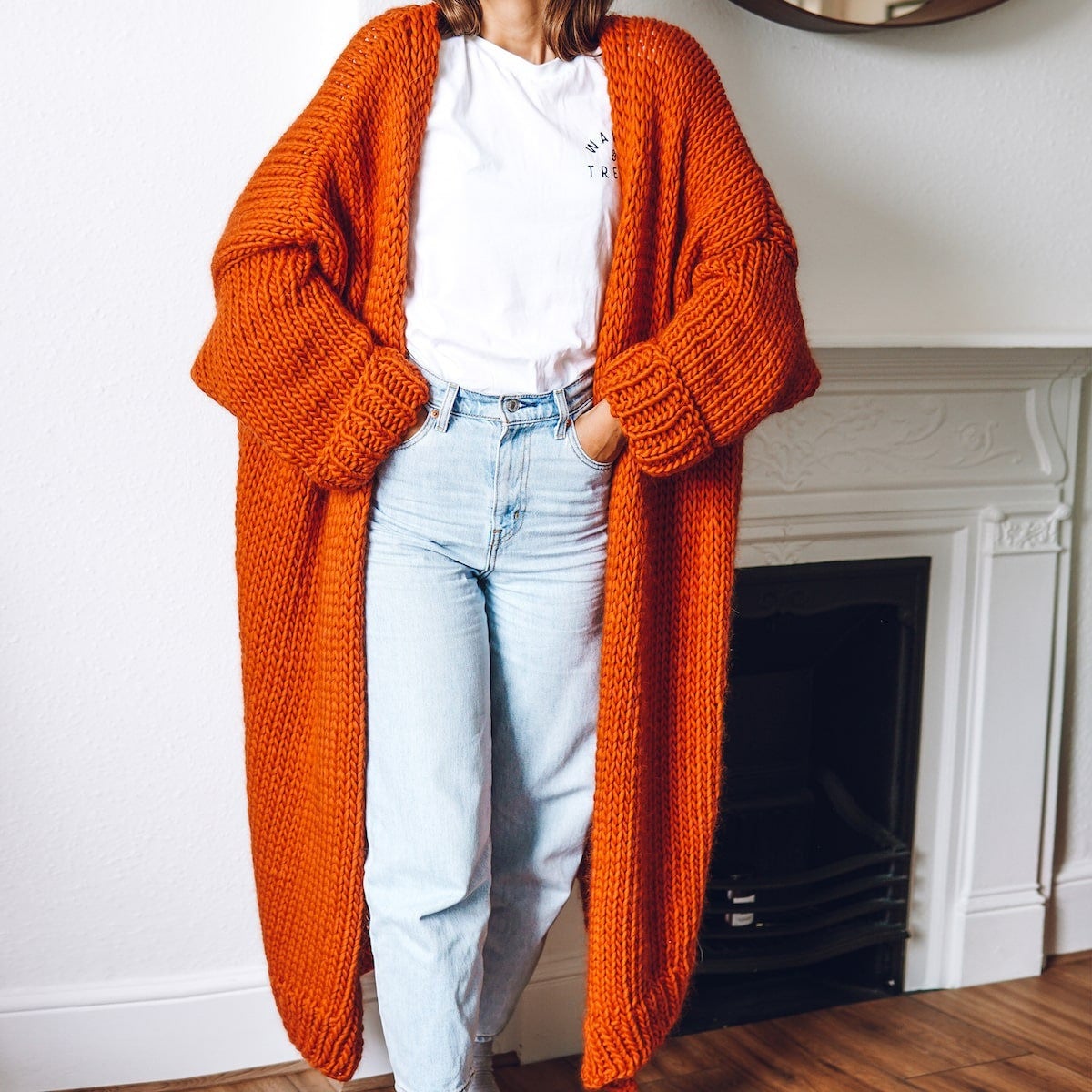 Stickad Dam Tröja Kuddly Mjuk Bomull-2