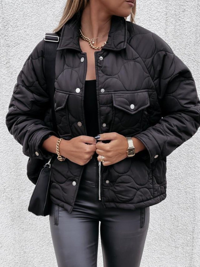 Variant image for Damjacka Quiltningsjacka Klassisk Krage Bomull Polyester-6