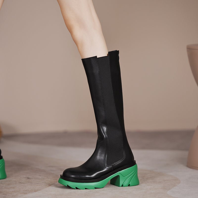 Dam Chelsea Stövlar Bekväm Eco Leather med Vadderad Fotbädd-3