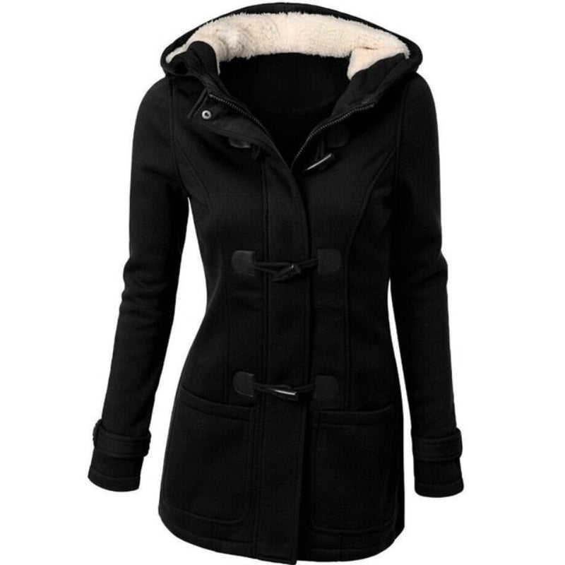 Dam Parkas Kort Figurvänlig Bomull-4