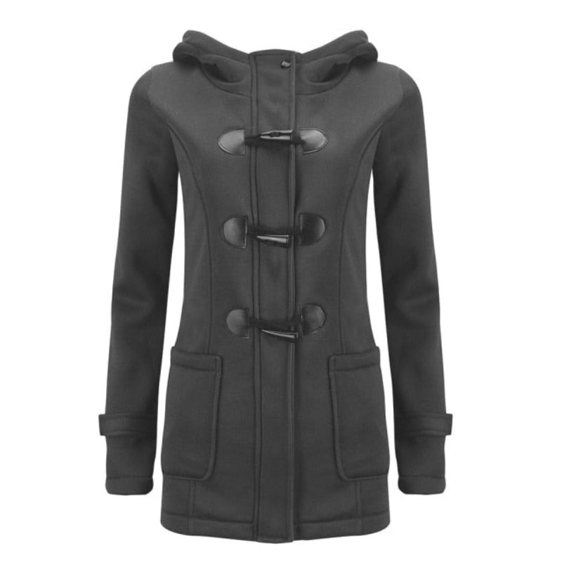 Dam Parkas Kort Figurvänlig Bomull-3