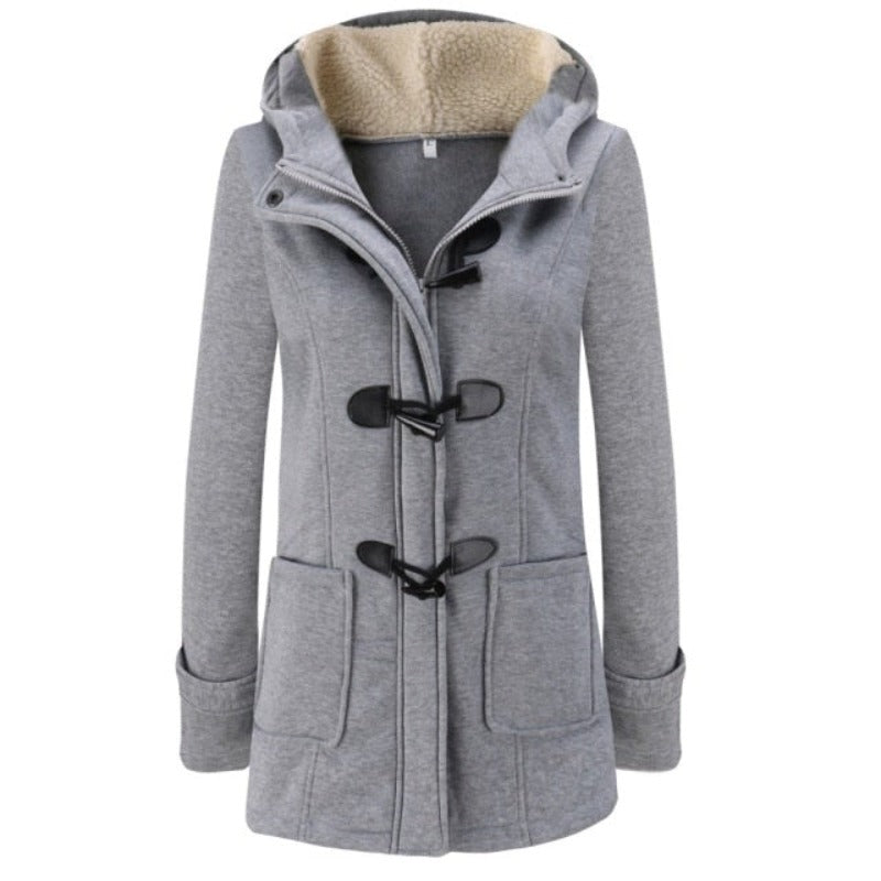 Dam Parkas Kort Figurvänlig Bomull-1