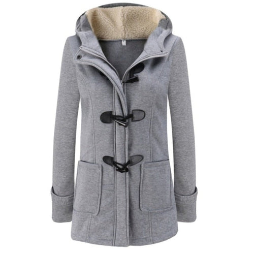 Dam Parkas Kort Figurvänlig Bomull-1