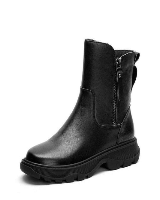 Dam Vinterstövel Elegant Eco Leather Blockhæl-1