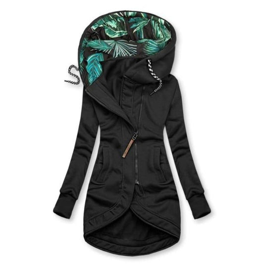 Dam LÄng Tröjjacka Sportig Bomull Polyester-1
