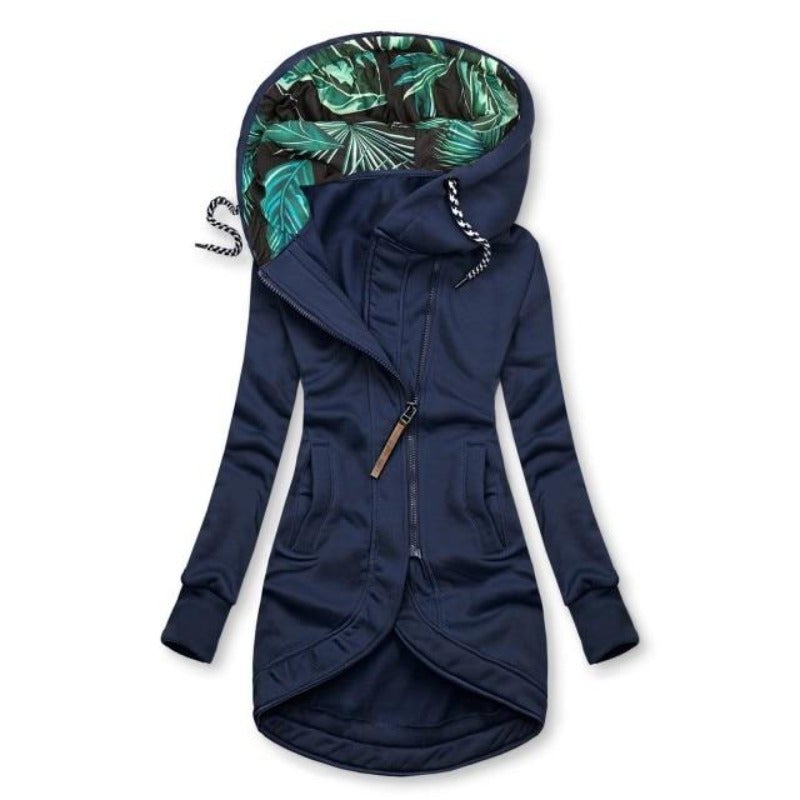 Variant image for Dam Lång Tröjjacka Sportig Bomull Polyester-6