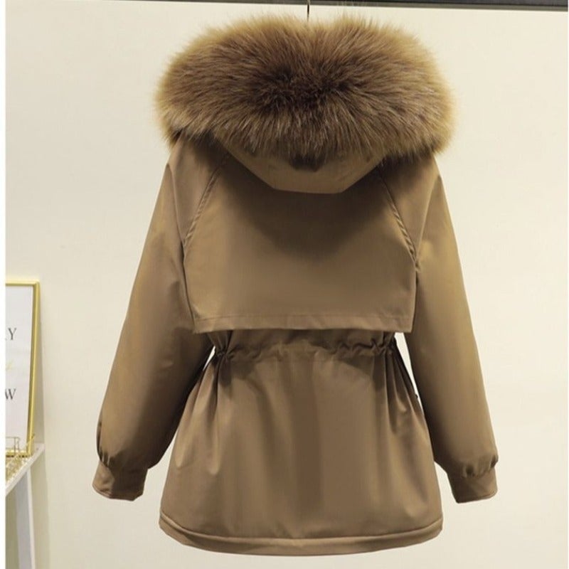 Variant image for Dam Parkas med Huva Avslappnad Bomull och Polyester-25