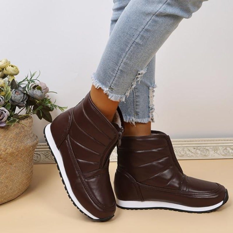 Variant image for Dam Sportiga Stövlar i Eco Läder med Dragkedja och Mjukt Foder-19