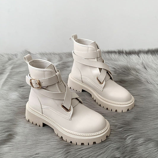 Dam Vinterstövlar Chelsea Boots Eco Leather Trendiga och Halkfria-1