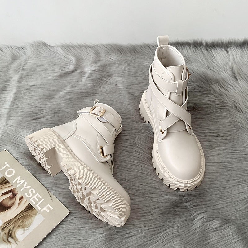 Dam Vinterstövlar Chelsea Boots Eco Leather Trendiga och Halkfria-2