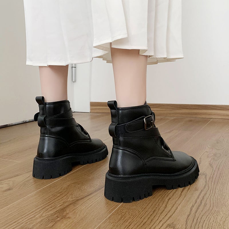 Dam Vinterstövlar Chelsea Boots Eco Leather Trendiga och Halkfria-6