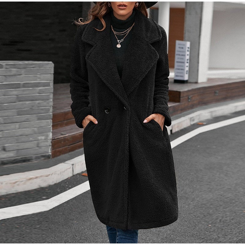 Dam Pälsrock Mjuk Bomull Polyester-2