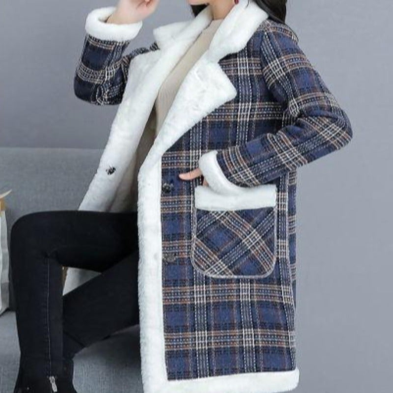 Variant image for Dam Caromatel Rakt Snitt Skotskt Mönster Polyester Bomull Med Teddyfyllning-7