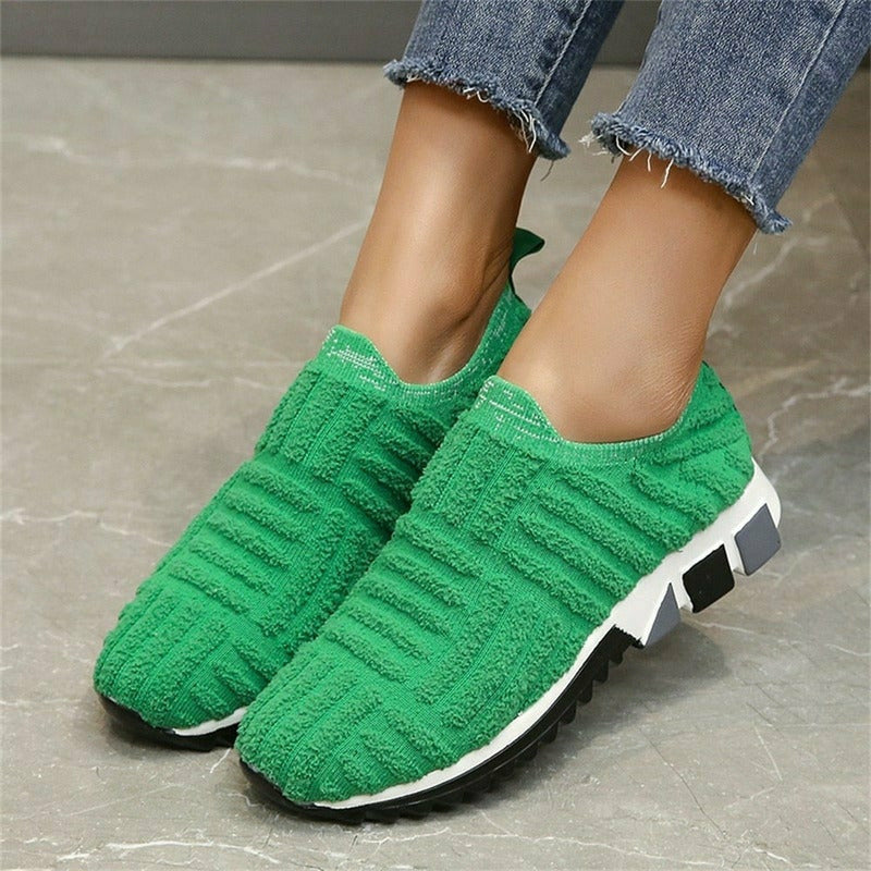 Dam Sneakers Lätta Andningsbara PVC Slip-On Låg Modell-6